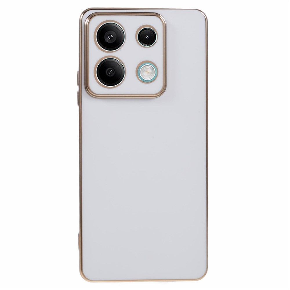 Xiaomi Redmi Note 13 5G / Note 13R Pro 5G-skal 6D-galvaniserat TPU-mobilskydd kameralinsskydd