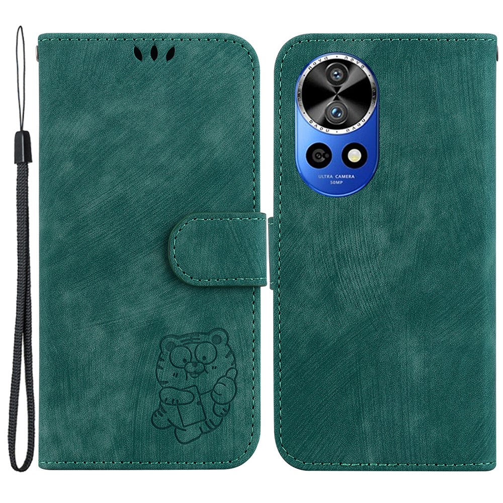 For Huawei nova 12 Pro 5G / 12 Ultra 5G Wallet Case Little Tiger Imprint Leather Phone Cover