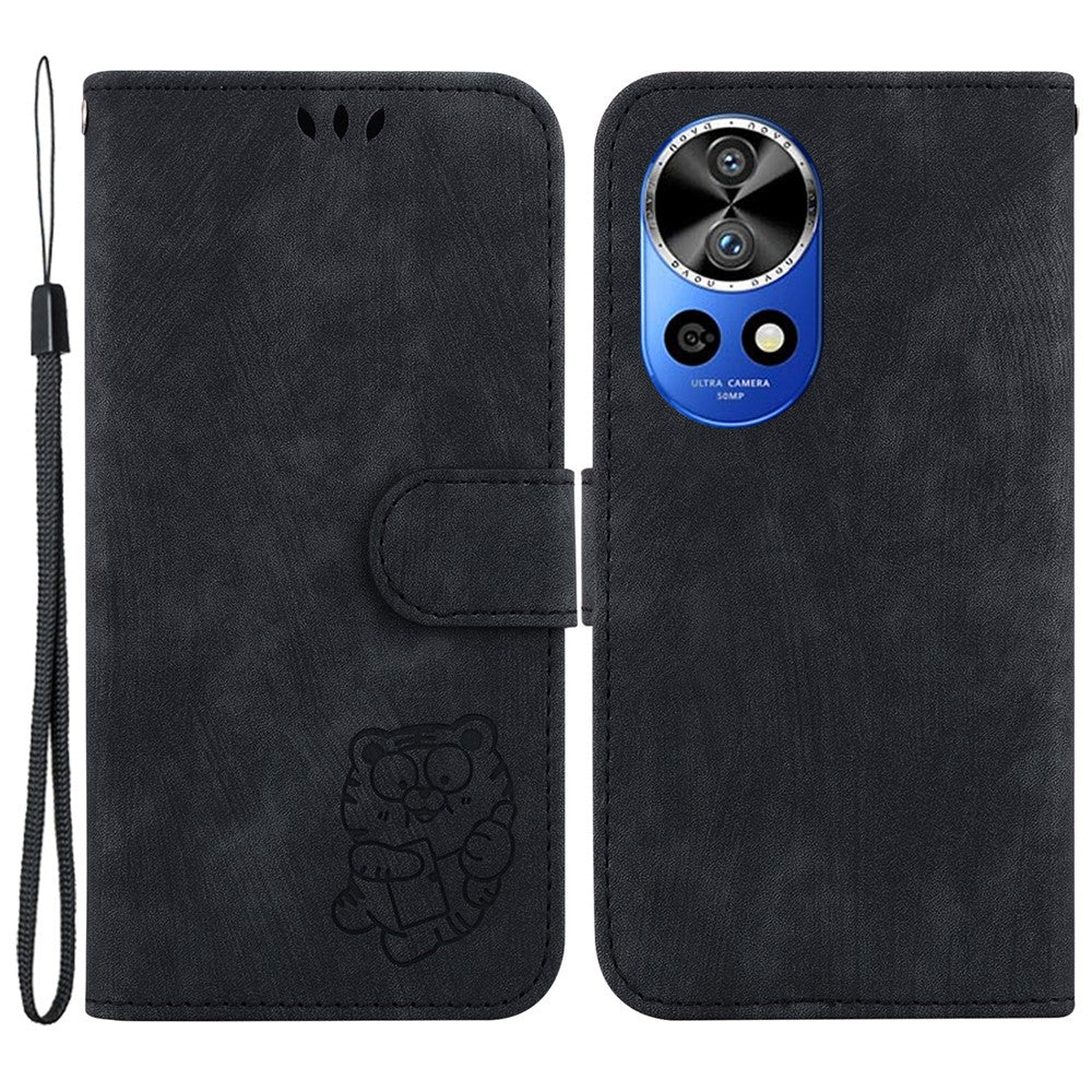 For Huawei nova 12 Pro 5G / 12 Ultra 5G Wallet Case Little Tiger Imprint Leather Phone Cover