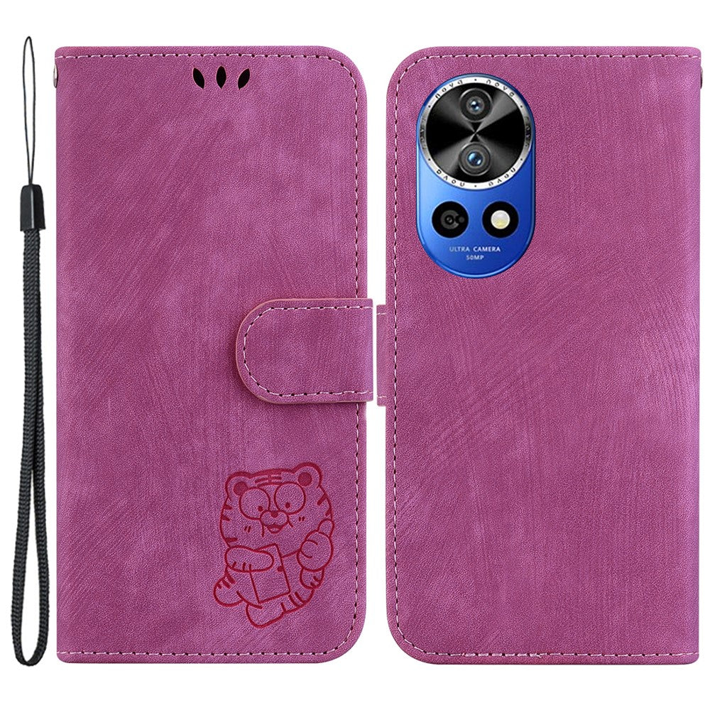 For Huawei nova 12 Pro 5G / 12 Ultra 5G Wallet Case Little Tiger Imprint Leather Phone Cover