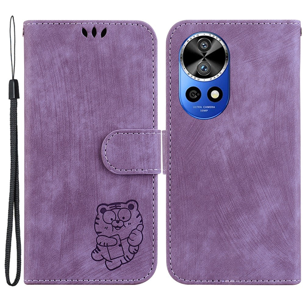 For Huawei nova 12 Pro 5G / 12 Ultra 5G Wallet Case Little Tiger Imprint Leather Phone Cover
