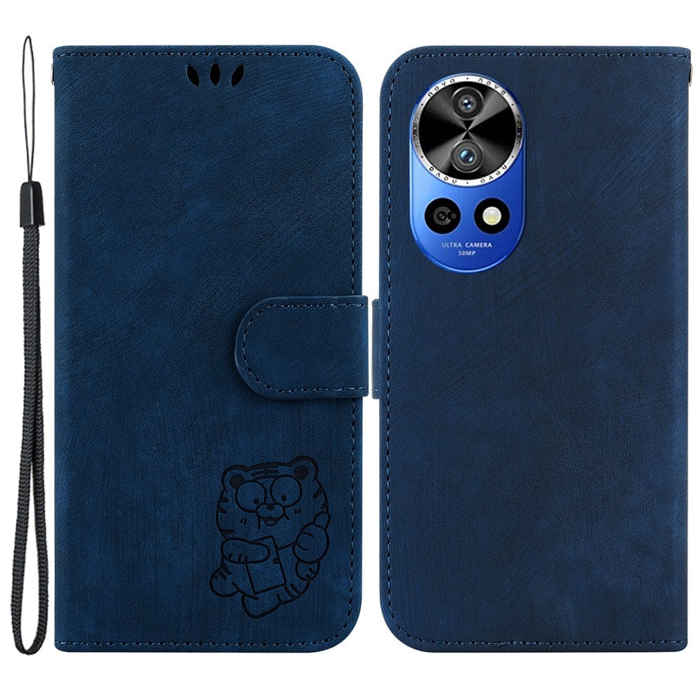 For Huawei nova 12 Pro 5G / 12 Ultra 5G Wallet Case Little Tiger Imprint Leather Phone Cover
