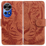 For Huawei nova 12 Pro 5G / 12 Ultra 5G Stand Case Tiger Imprint Leather Phone Cover