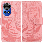 For Huawei nova 12 Pro 5G / 12 Ultra 5G Stand Case Tiger Imprint Leather Phone Cover