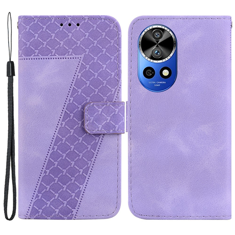 For Huawei nova 12 Pro 5G / 12 Ultra 5G Case 7-Shaped Pattern PU Leather Phone Cover