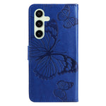 For Samsung Galaxy S24 FE Wallet Case Floral Butterfly Imprinted Leather Phone Cover Stand