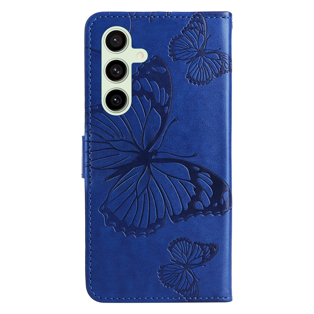 For Samsung Galaxy S24 FE Wallet Case Floral Butterfly Imprinted Leather Phone Cover Stand