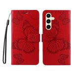 For Samsung Galaxy S24 FE Wallet Case Floral Butterfly Imprinted Leather Phone Cover Stand