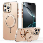 Til iPhone 16 Pro Max cover kompatibel med MagSafe TPU+akryl+metal kickstand mat telefoncover