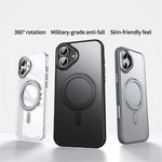 For iPhone 16 Plus Case Compatible with MagSafe TPU+Acrylic+Metal Kickstand Matte Phone Cover