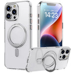 For iPhone 16 Pro Case Compatible with MagSafe TPU+Acrylic+Metal Kickstand Matte Phone Cover