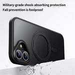 For iPhone 16 Case Compatible with MagSafe TPU+Acrylic+Metal Kickstand Matte Phone Cover
