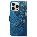 For iPhone 16 Pro Max Wallet Case Pattern Print Leather Phone Cover