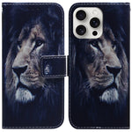 For iPhone 16 Pro Max Wallet Case Pattern Print Leather Phone Cover