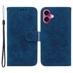 Til iPhone 16 Plus Pung Etui PU Læder Telefoncover Sommerfugl Blomst Tryk