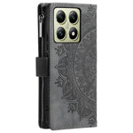 Style 006 For Xiaomi 14T Phone Case Mandala Flower Pattern PU Leather Zipper Wallet Stand Cover