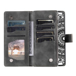 Style 006 For Xiaomi 14T Phone Case Mandala Flower Pattern PU Leather Zipper Wallet Stand Cover