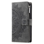 Style 006 For Xiaomi 14T Phone Case Mandala Flower Pattern PU Leather Zipper Wallet Stand Cover