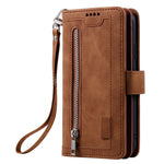 For Xiaomi 14T Phone Case Zipper Pocket 9 Card Slots PU Leather Flip Cover