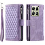 Style 005 For Xiaomi 14T Phone Case Rhombus Stitching Line PU Leather Wallet Cover