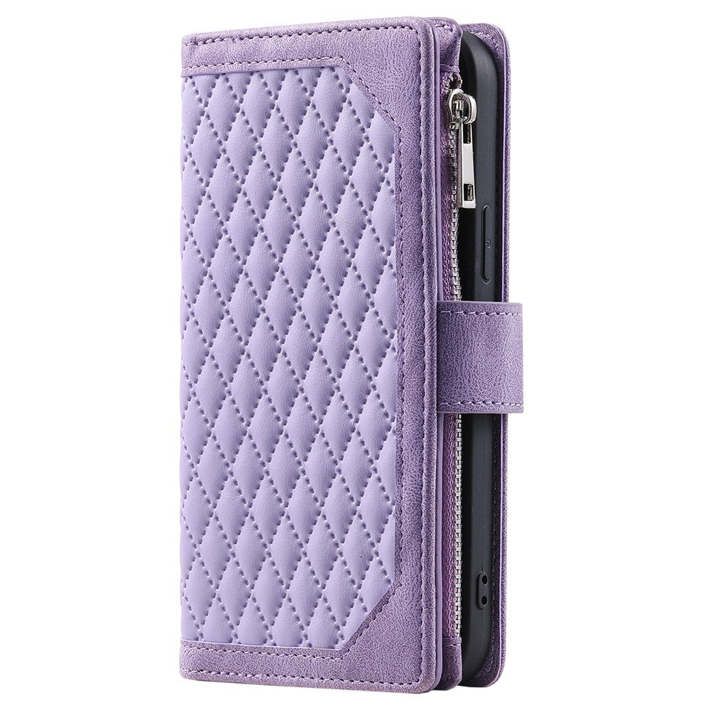 Style 005 For Xiaomi 14T Phone Case Rhombus Stitching Line PU Leather Wallet Cover