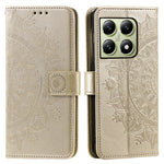 For Xiaomi 14T Stand Case Imprinted Totem PU Leather Wallet Phone Cover