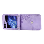For Samsung Galaxy Z Flip7 FE 5G / Z Flip6 5G Leather Case Multiple Card Slots Phone Cover with Shoulder Strap