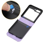 For Samsung Galaxy Z Flip7 FE 5G / Z Flip6 5G Leather Case Multiple Card Slots Phone Cover with Shoulder Strap