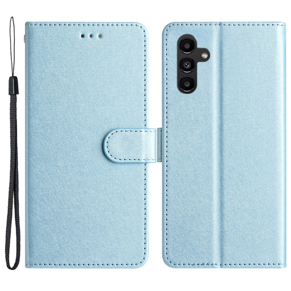 Samsung Galaxy S24 FE-skal i sidentexturerat läder, plånbok i folie, mobilskal