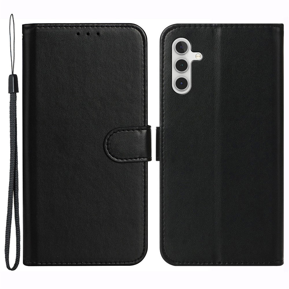 For Samsung Galaxy S24 FE Case Wallet PU Leather Solid Color Phone Cover