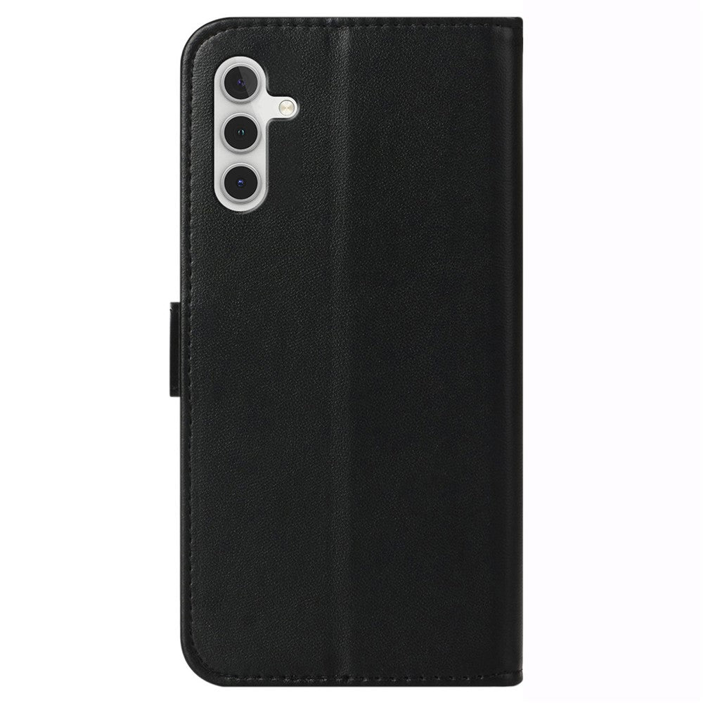 For Samsung Galaxy S24 FE Case Wallet PU Leather Solid Color Phone Cover