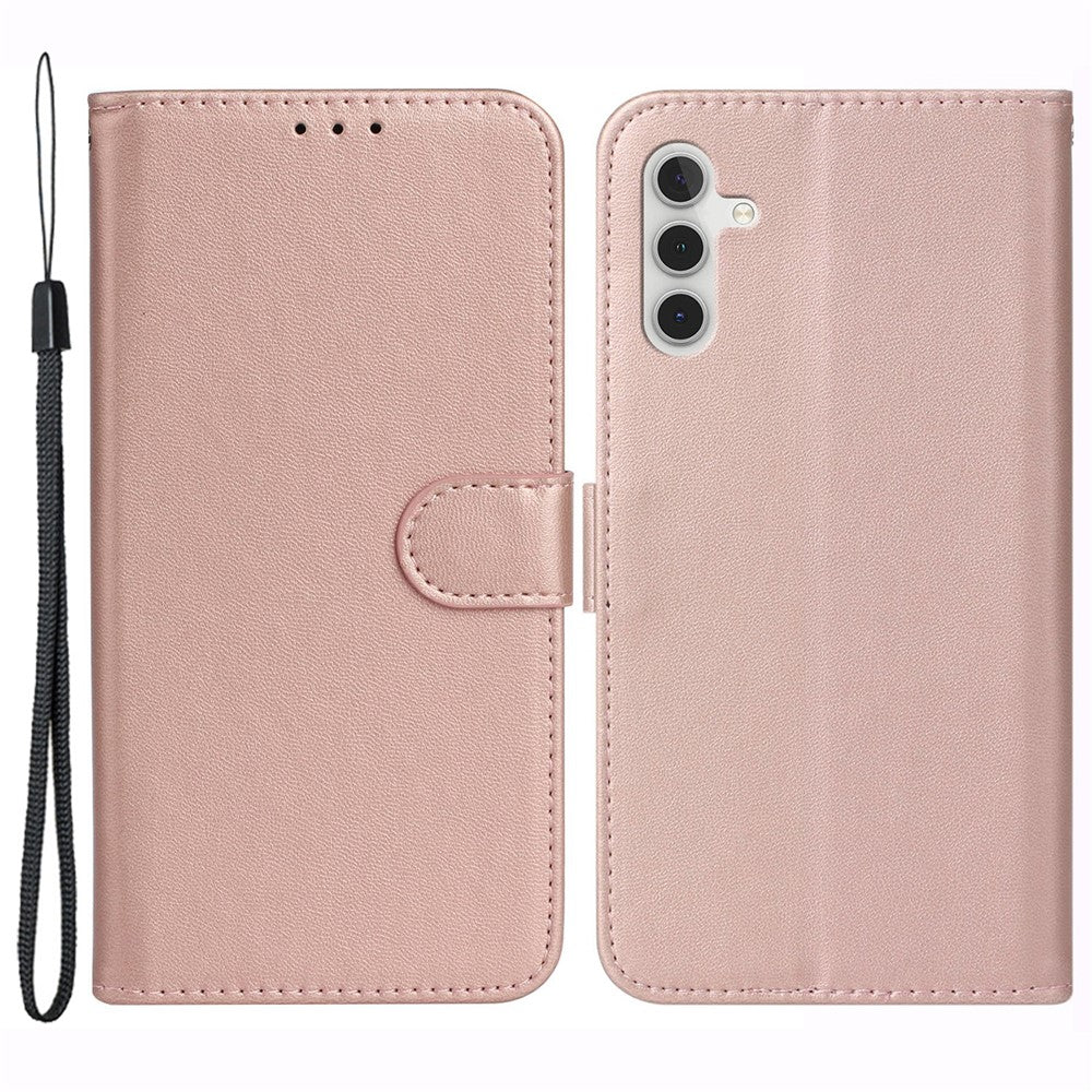 For Samsung Galaxy S24 FE Case Wallet PU Leather Solid Color Phone Cover