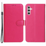 For Samsung Galaxy S24 FE Case Wallet PU Leather Solid Color Phone Cover