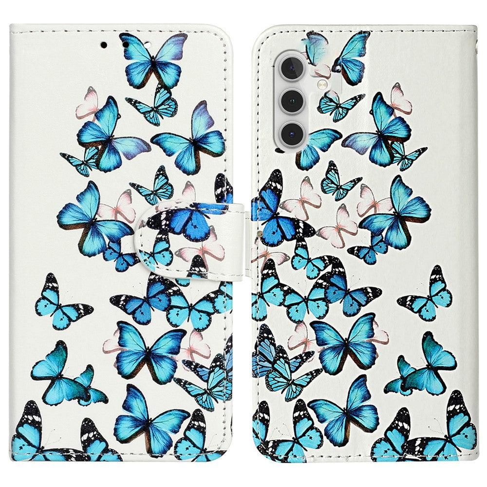 For Samsung Galaxy S24 FE Case Pattern Design Leather Flip Phone Cover
