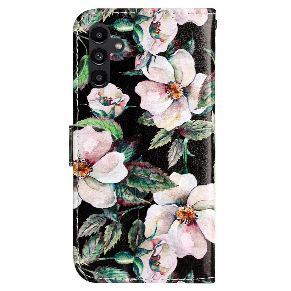For Samsung Galaxy S24 FE Case Leather Pattern Printing Flip Phone Cover