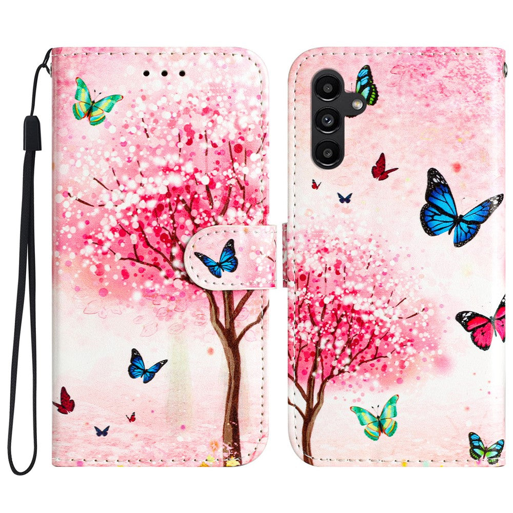 For Samsung Galaxy S24 FE Case Leather Pattern Printing Flip Phone Cover