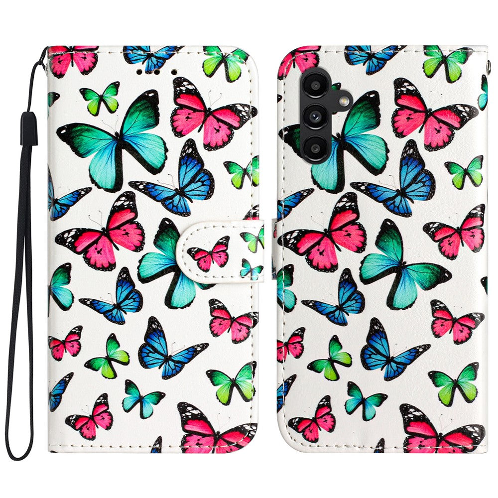 For Samsung Galaxy S24 FE Case Leather Pattern Printing Flip Phone Cover