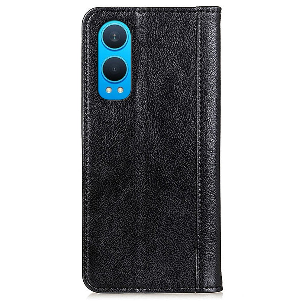 OnePlus Nord CE4 Lite 5G / Oppo K12x 5G pung-etui med splitlæder og litchi-tekstur, mobilcover
