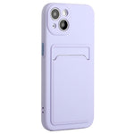 For iPhone 14 Plus Case Card Holder Soft TPU Protective Phone Cover