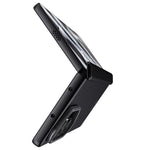 For Samsung Galaxy Z Fold6 5G Case PC Hard Phone Cover with Anti-spy Film, Lens Frame Kickstand