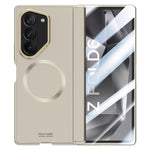 Samsung Galaxy Z Fold6 5G-magnetisk skal, hårdt PC-mobilskal med HD-hærdet glasfilm og støtte
