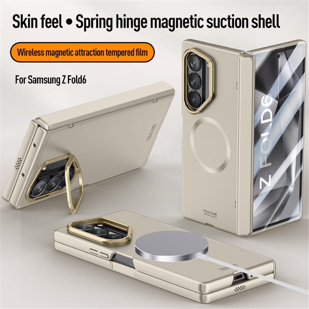 Samsung Galaxy Z Fold6 5G-magnetisk skal, hårdt PC-mobilskal med HD-hærdet glasfilm og støtte