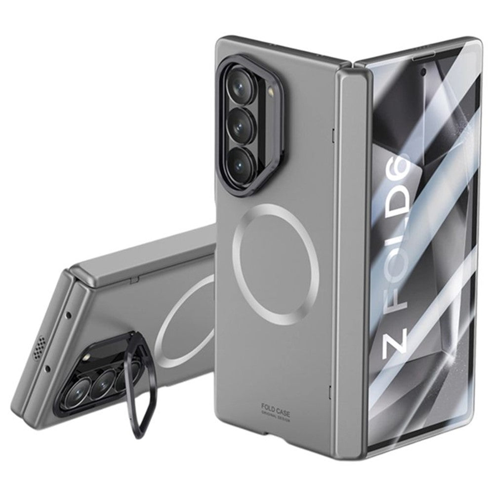 Samsung Galaxy Z Fold6 5G-magnetisk skal, hårdt PC-mobilskal med HD-hærdet glasfilm og støtte