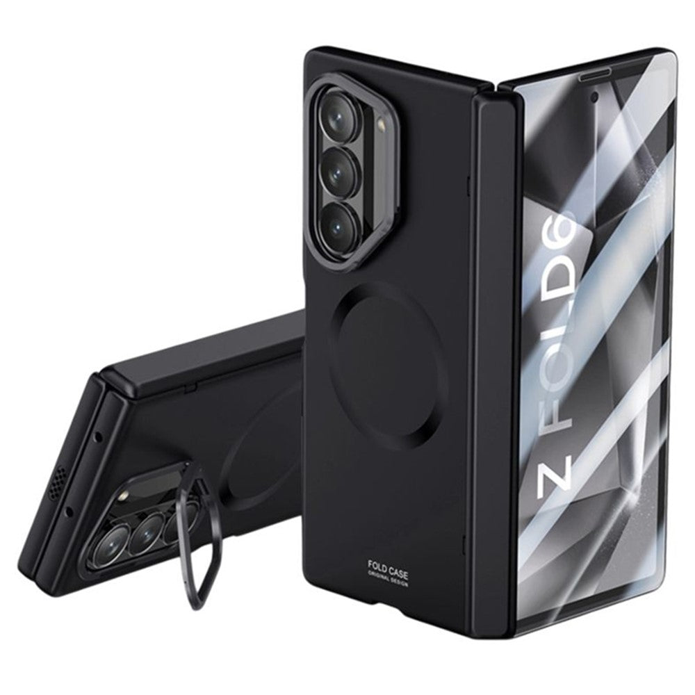 Samsung Galaxy Z Fold6 5G-magnetisk skal, hårdt PC-mobilskal med HD-hærdet glasfilm og støtte