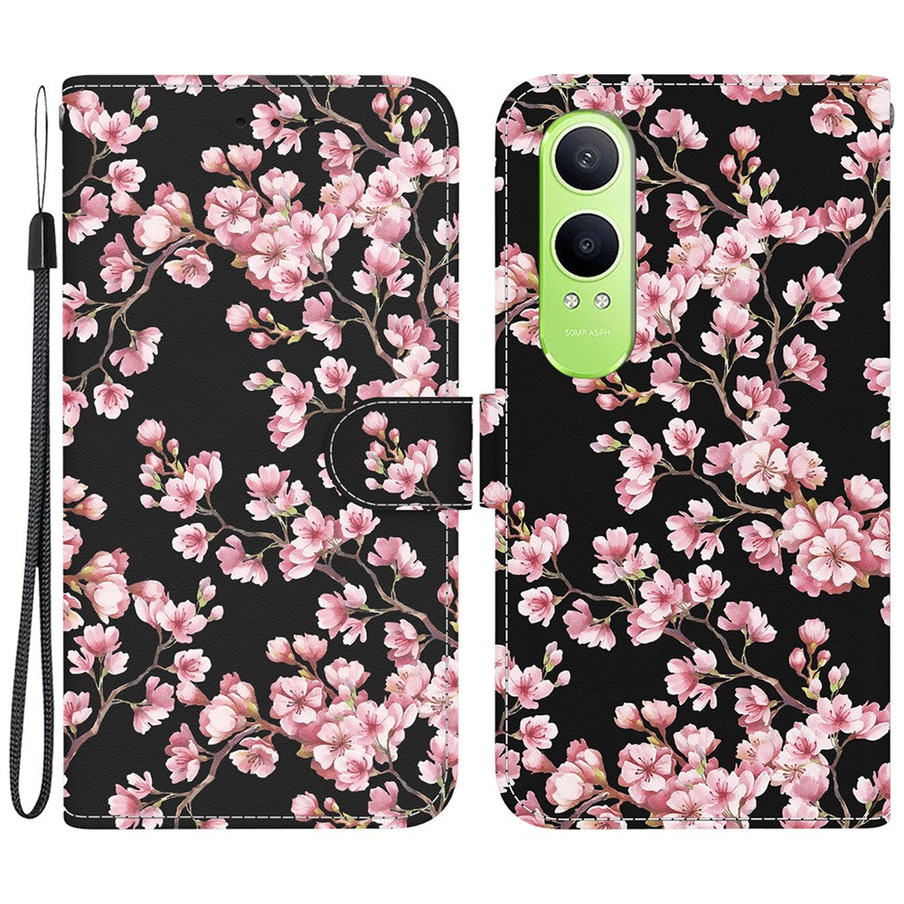 OnePlus Nord CE4 Lite 5G / Oppo K12x 5G (Kina) mobilskal Mönstertryck Läder Plånboksfodral
