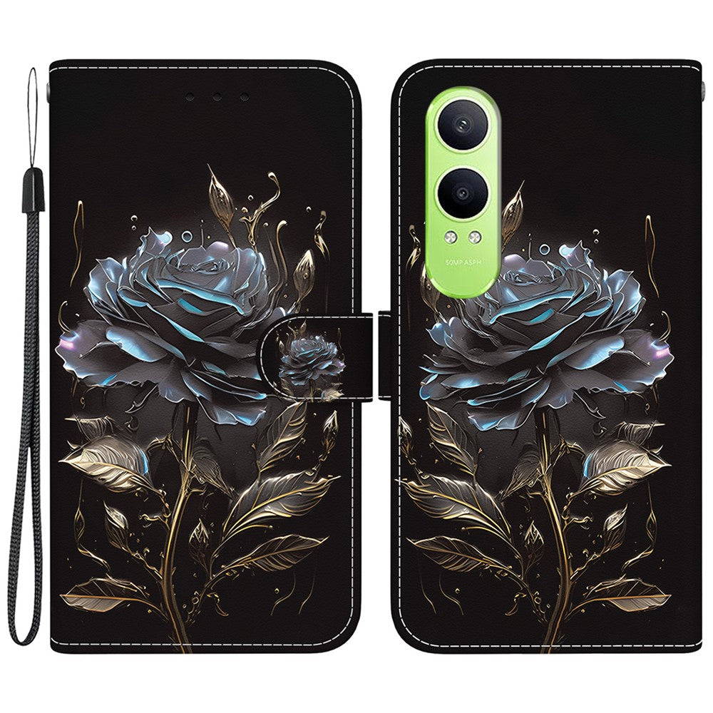 OnePlus Nord CE4 Lite 5G / Oppo K12x 5G (Kina) mobilskal Mönstertryck Läder Plånboksfodral