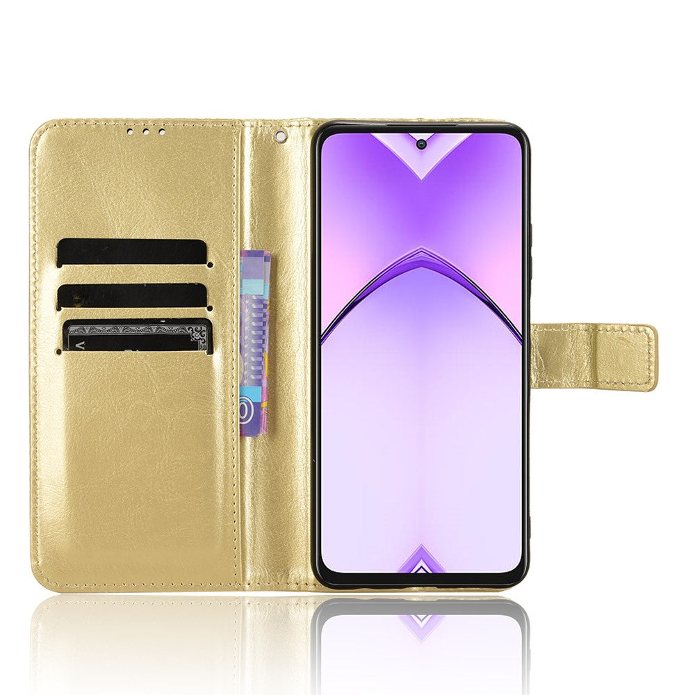 For Oppo A80 5G / A3 Pro (Global) 5G / K12x 5G (India) / A3x 5G (China) Leather Phone Case Wallet Crazy Horse Texture