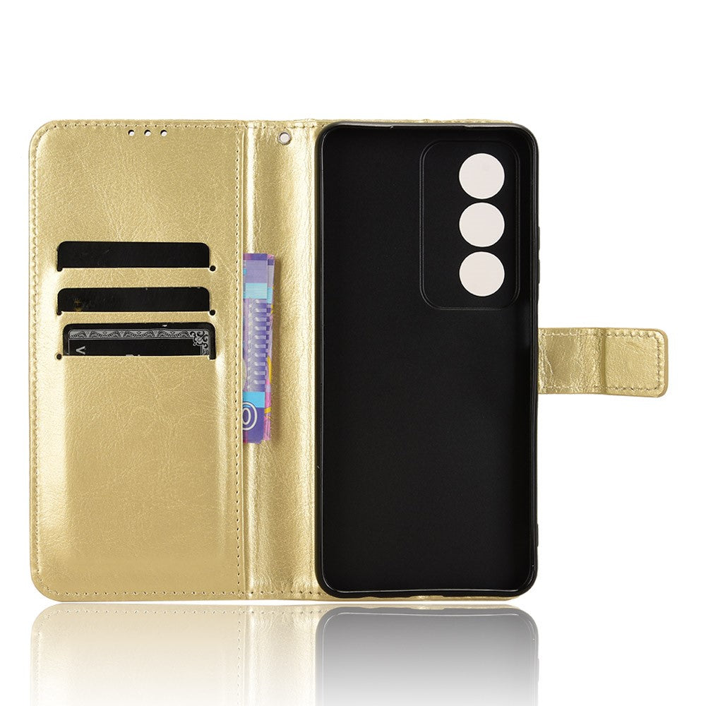 For Oppo A80 5G / A3 Pro (Global) 5G / K12x 5G (India) / A3x 5G (China) Leather Phone Case Wallet Crazy Horse Texture