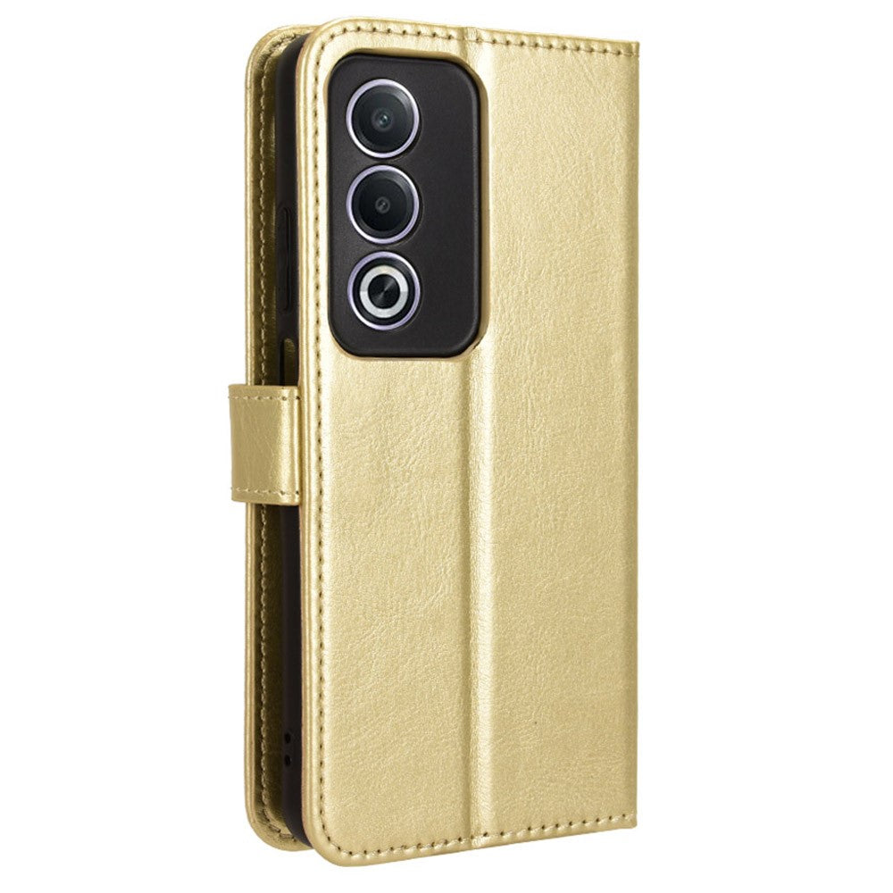 For Oppo A80 5G / A3 Pro (Global) 5G / K12x 5G (India) / A3x 5G (China) Leather Phone Case Wallet Crazy Horse Texture