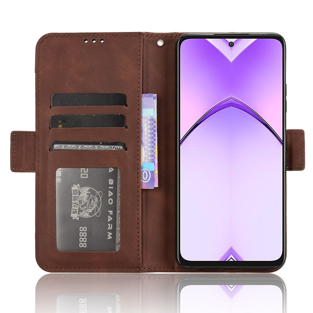 Oppo A80 5G / A3 Pro (Global) 5G / K12x 5G (Indien) / A3x 5G (Kina) Fodral Flera Kortfack Läderställ mobilskal